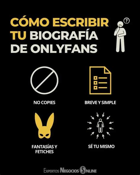 ejemplos de biografas para onlyfans|Crear una biografía para OnlyFans atractiva